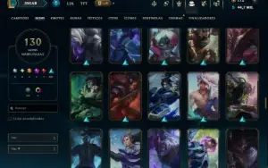 Unranked com 130 Champs e 130 Skins ( TOP / JG / MID )