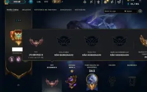 Unranked com 130 Champs e 130 Skins ( TOP / JG / MID )
