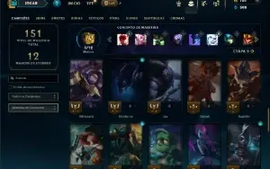 Diamante 4 com 50 Champs e 20 Skins ( MAIN JG )