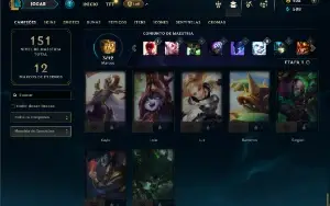 Diamante 4 com 50 Champs e 20 Skins ( MAIN JG )