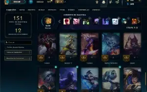Diamante 4 com 50 Champs e 20 Skins ( MAIN JG )