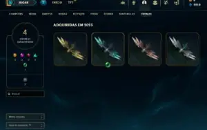 Esmeralda 2 com 50 Champs e 12 Skins + 8 Fragmentos