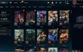 CONTA NÍVEL 558 - AKALI E VI COM 1M DE MAESTRIA E COM SKINS