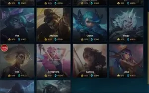CONTA SMURF LOL MUITA SKIN