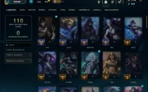 Platina 4 com 60 Champs e 24 Skins +1700 RP