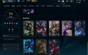Platina 4 com 60 Champs e 24 Skins +1700 RP