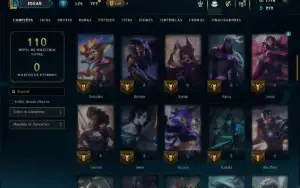 Platina 4 com 60 Champs e 24 Skins +1700 RP