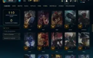 Platina 4 com 60 Champs e 24 Skins +1700 RP