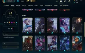 Platina 4 com 60 Champs e 24 Skins +1700 RP