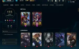 Esmeralda 4 com TODOS os champs e 123 Skins ( MAIN MID )