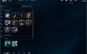 Conta League 102 skins inclui: kayle juíza e sentinela riot.
