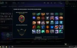 Conta League 102 skins inclui: kayle juíza e sentinela riot.