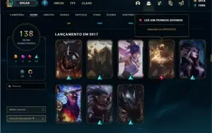 Conta Lol com quase 3000 RP