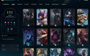 conta lol 2016, lvl 450, esmeralda 2, 130+ skins, all champs