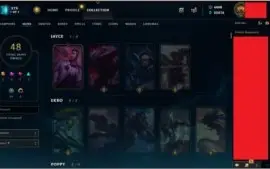 Conta de LOL 4400RP 32000BP 48Skins,  100+ herois