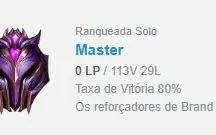 conta smurf mestre 80%wr