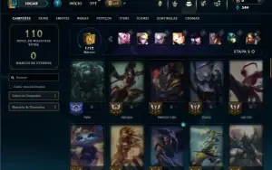 Mestre com 60 Champs e 7 Skins + 42 PDL
