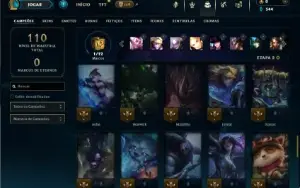 Mestre com 60 Champs e 7 Skins + 42 PDL