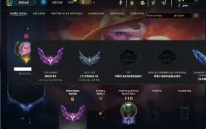 Mestre com 60 Champs e 7 Skins + 42 PDL