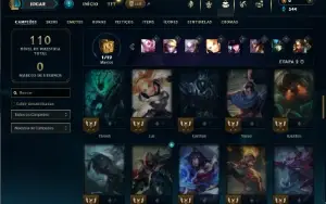Mestre com 60 Champs e 7 Skins + 42 PDL