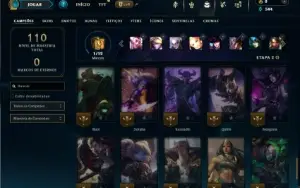 Mestre com 60 Champs e 7 Skins + 42 PDL
