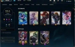 Conta lol todos os champs atualmente Diamante 2