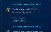 World of Warcraft- 8 level 100, 4 level 20 e 1 level 32