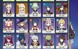 Genshin AR42 Hutao + Arma As, Yelan, Ayaka, Yae Miko e Mona.