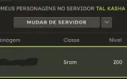 Kourial - Conta com 6 personagens no nivel 199