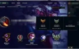 Conta League of Legends - Level 30/Platina V