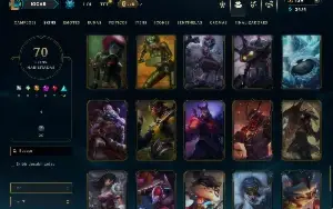Unranked com 115 Champs e 70 Skins