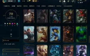 Unranked com 115 Champs e 70 Skins
