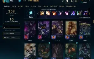 Unranked com 115 Champs e 70 Skins