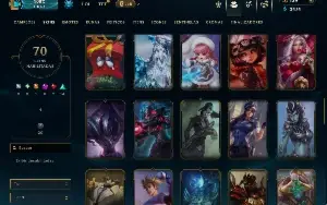 Unranked com 115 Champs e 70 Skins