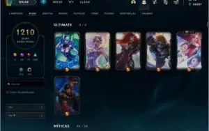 Conta LoL / TODAS AS SKINS OBTÍVEIS