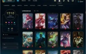 Conta LoL / TODAS AS SKINS OBTÍVEIS