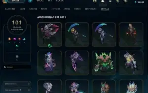 Conta LoL / TODAS AS SKINS OBTÍVEIS