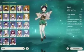 Zhongli, Venti, Childe, Qiqi e Keqing+Arco PB, Skyward Prime