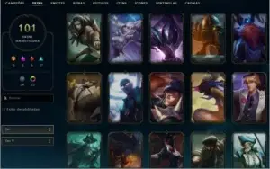 Conta LoL | Plat 4 |101 Skins | 135 Campeões