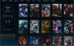 Conta LoL | Plat 4 |101 Skins | 135 Campeões