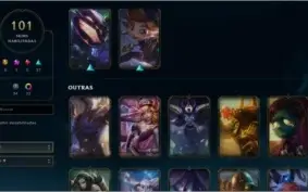 Conta LoL | Plat 4 |101 Skins | 135 Campeões