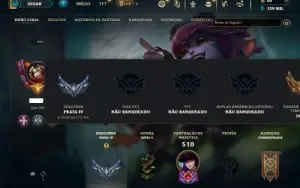 Prata 4 com TODOS os champs e 306 Skins ( ADC / JG )