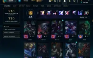 Prata 4 com TODOS os champs e 306 Skins ( ADC / JG )