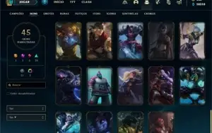Conta prata 2 com 77 Champs e 45 Skins + 60 Espolios