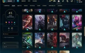 Conta prata 2 com 77 Champs e 45 Skins + 60 Espolios