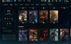 Conta prata 2 com 77 Champs e 45 Skins + 60 Espolios