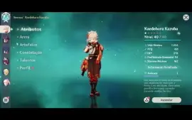 Conta de Genshin com Kazuha, Kokomi e Yoimiya