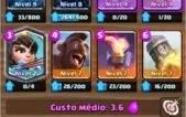 10 cartas lendárias e quase todas cartas nível torneio