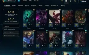 Conta ouro 1 com TODOS os champs e 155 skins