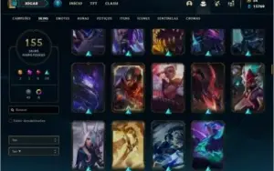Conta ouro 1 com TODOS os champs e 155 skins